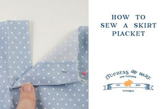 How to Sew a Skirt Placket | Duchess & Hare
